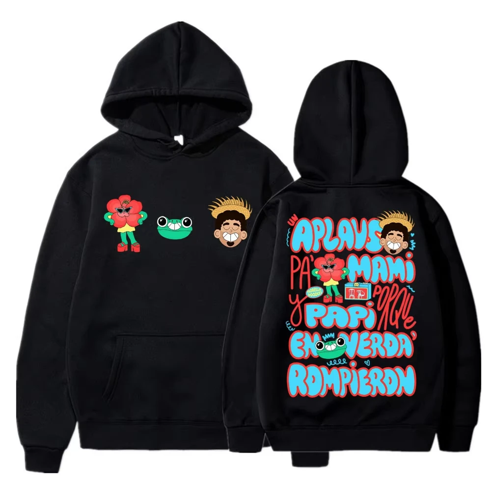 Rapper Bad Bunny Debi Tirar Mas Fotos DTMF World Tour Hoodies Men Women Fashion Hip Hop Sportwear Fleece Long Sleeve