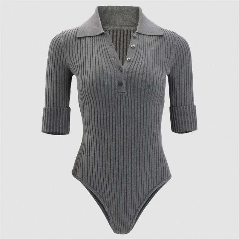 

Боди женское, новый эластичный вязаный облегающий топ с короткими рукавами на зиму 2022, пуловер с воротником из смеси шерсти, женский корсет-лиф