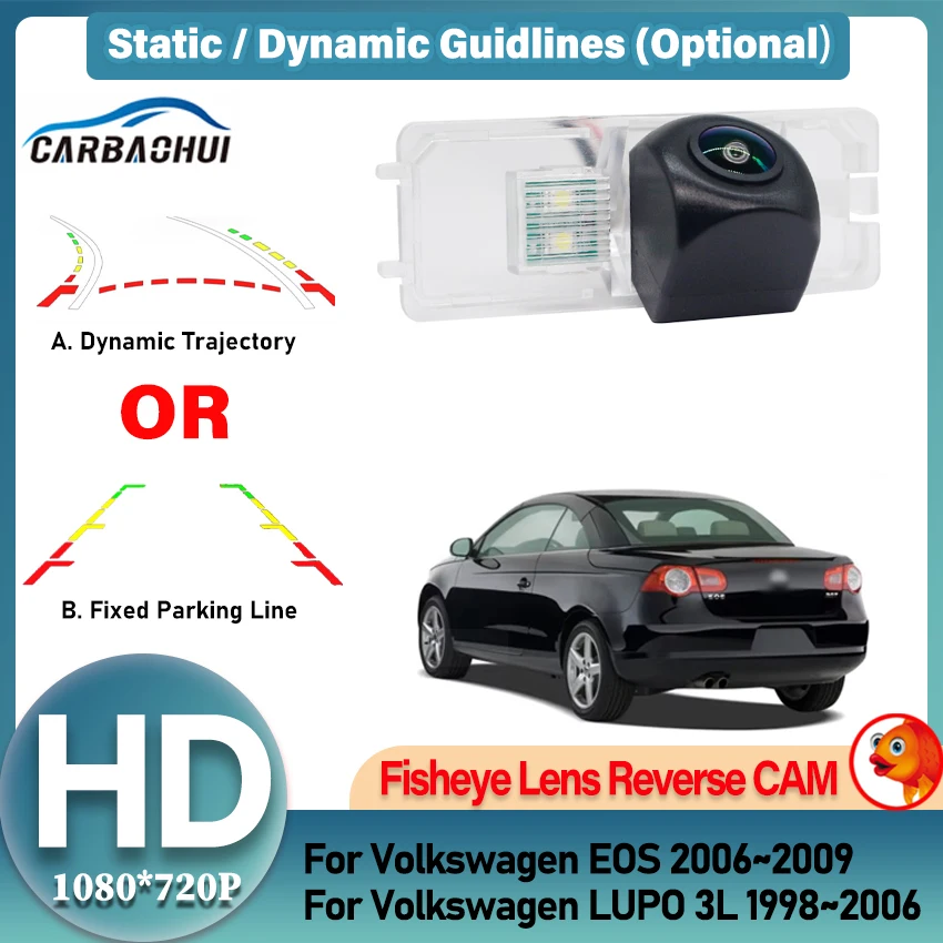 Car Rearview Parking Reverse Backup Rear View Camera HD CCD Night Vision For Volkswagen EOS 2006~2009 LUPO 3L 1998~2006