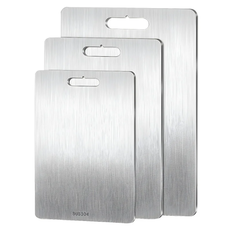 304 Stainless Steel Thickened Cutting Board Antibacterial Mildew-proof Kneading Dough Board Kitchen Fruit vegetable view 2