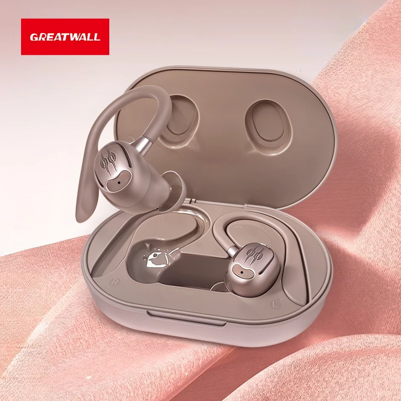 GREATWALL Mirror Wireless Earphones Bluetooth Earphone   Noble Temperament Rose golden Earphones