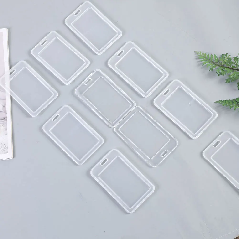 

20 шт., держатель для удостоверения личности, вертикальный прозрачный полипропиленовый двухсторонний прозрачный значок, защита для социальной безопасности, рукав для фотокартки