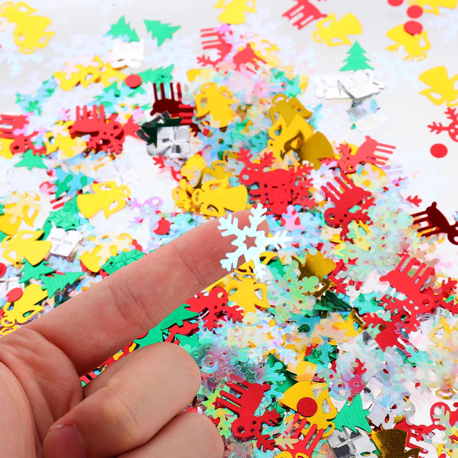 

100G Plastic Confetti Sequins Gold Christmas Decorations Party Holiday Supplies Wedding Birthday Festive Accessories Bright