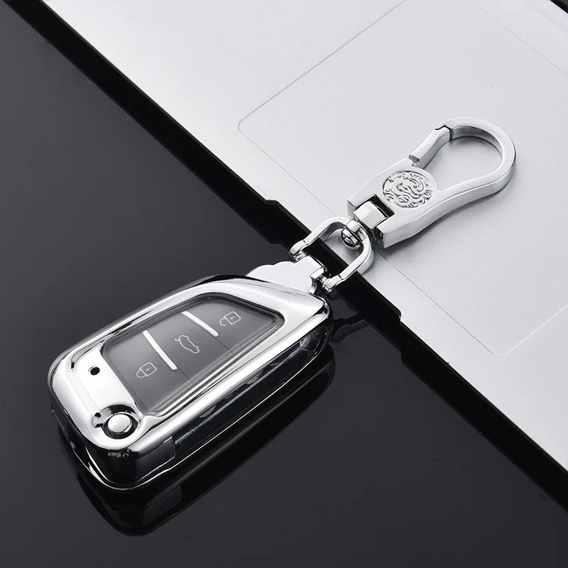 FOYUM TPU حافظة مفاتيح قابلة للطي غطاء شل سلسلة المفاتيح للسيارة بعد السوق تعديل مفتاح السيارة حامي السوق ليس غلاف مفتاح أصلي #3