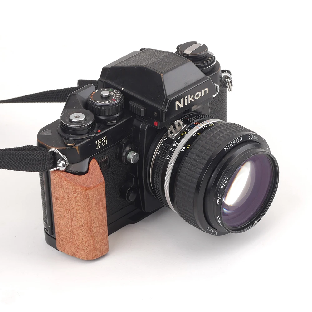 Fittest Hand Grip Quick Release Plate For Nikon F3 F3HP F3T F3AF Camera Arca Swiss Tripod Mount Wooden Handle Wood Grip Fit RRS