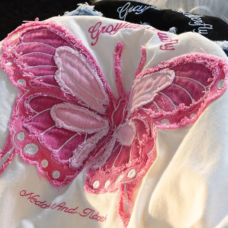 

Couple Oversize Cotton ort Sve T-irt Women's Summer Sweet Versatile School Commute Sle round Ne Top