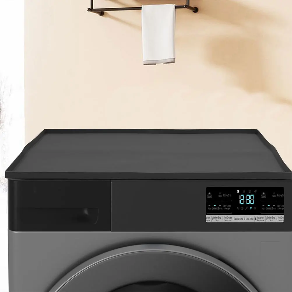 

Silicone Washing Machine Protective Mat Strong Protection Dust Resistant Non-Slip Laundry Room Organizer Top Cover for Washer
