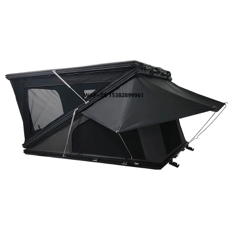 

Open Quickly Rooftop Tent Hard Shell 3 Person Z Shape Aluminum Alloy Car Roof Tent Waterproof Windproof RTT for Outdoor Camping