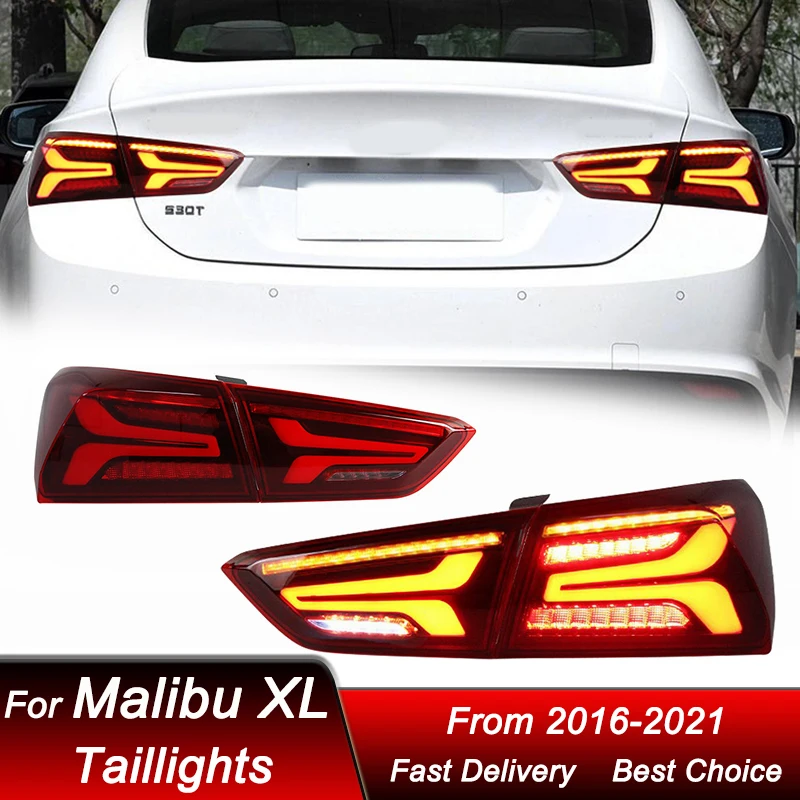 Car styling Tail Lights For Chevrolet Malibu XL 2016-2021 new style full LED Dynamic Turn Signal Light Tail Lamp Assembly