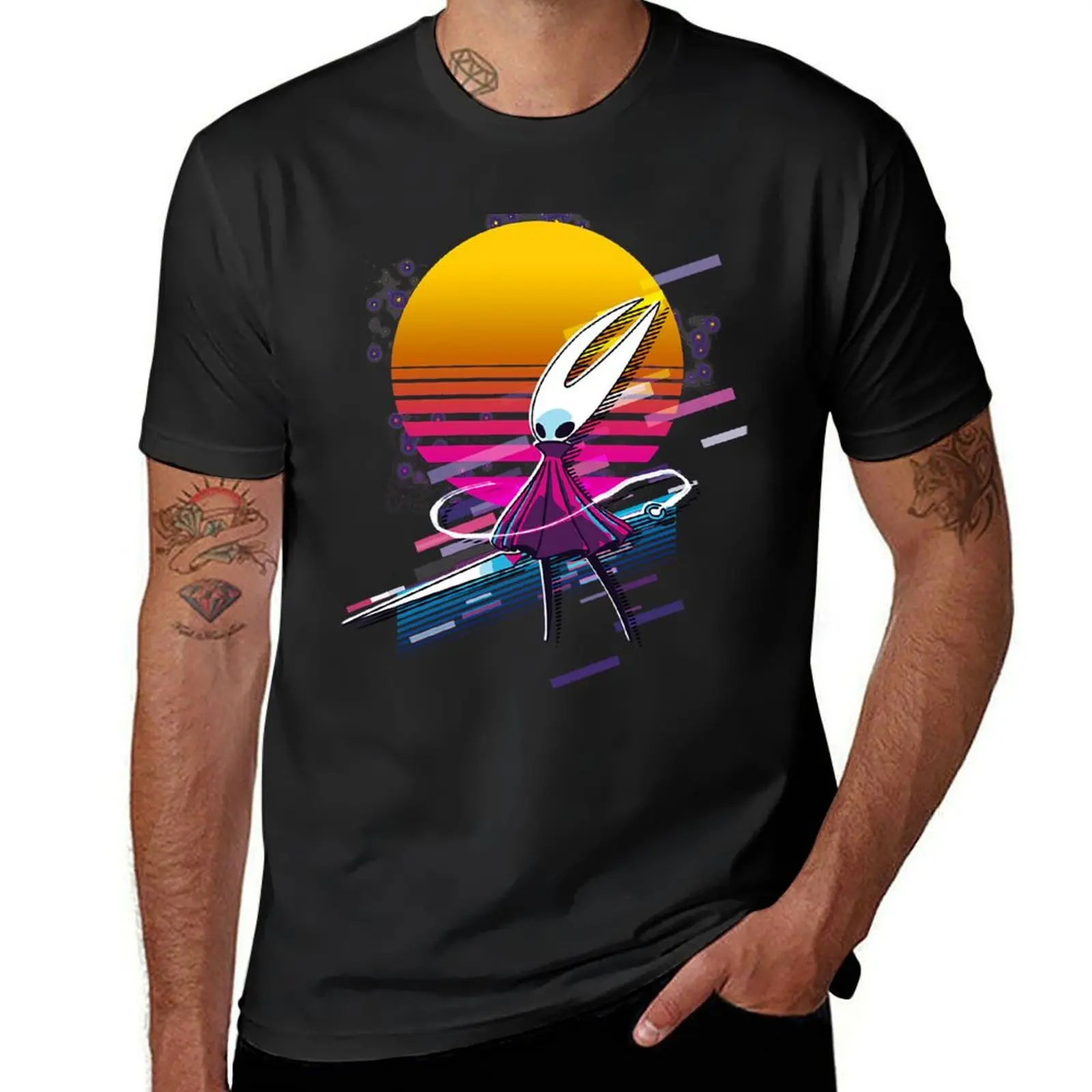 

Hornet Hollow Knight Silksong retro T-Shirt anime shirts graphic tees heavyweight t shirts for men