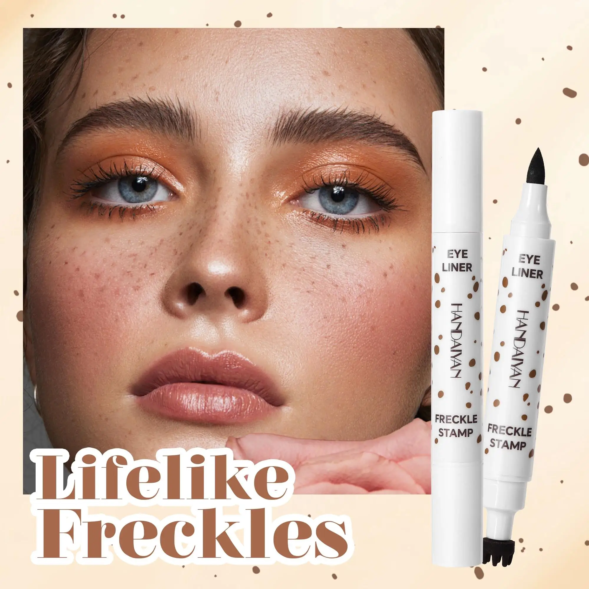 長持ちするダブルヘッドコンシーラーペン防水そばかすカバーアイライナー速乾性ナチュラルメイクアップライフライクペンシル