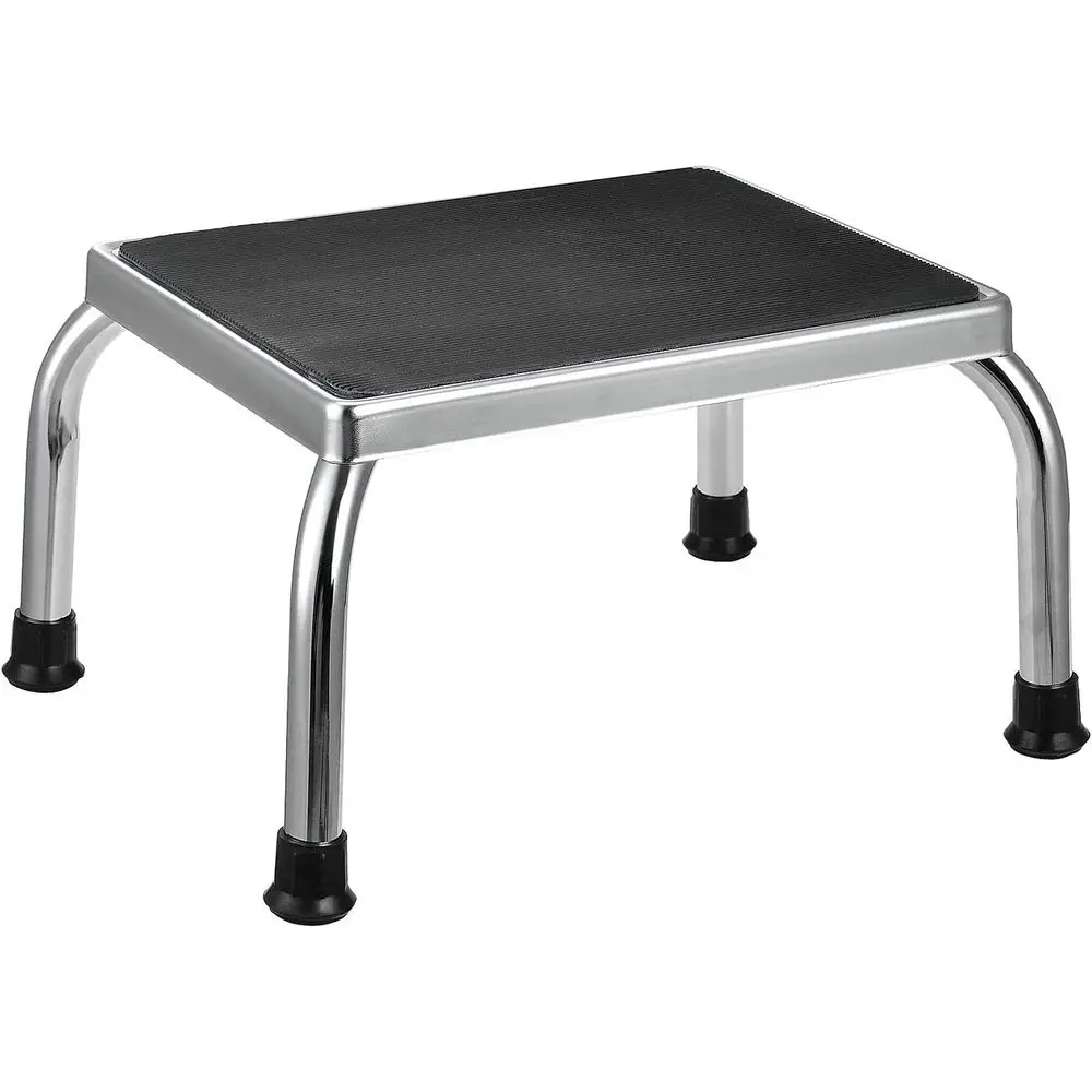

Non-Skid Rubber Platform Medical Step Stool, 350 lbs Capacity, Silver, 14 W x 11 D x 9-1/4 H