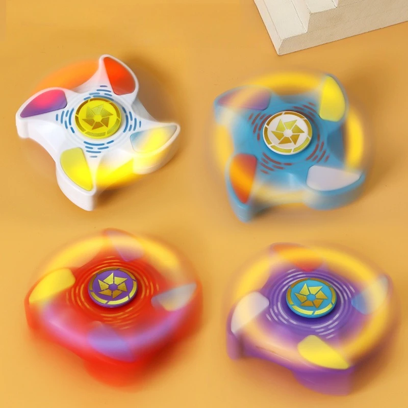 Glowing Music Fidget Spinner Whack A Mole Memory Game Spinning Top Tip Relieve Stress Relief Toy Anti Anxiety For Children Lure