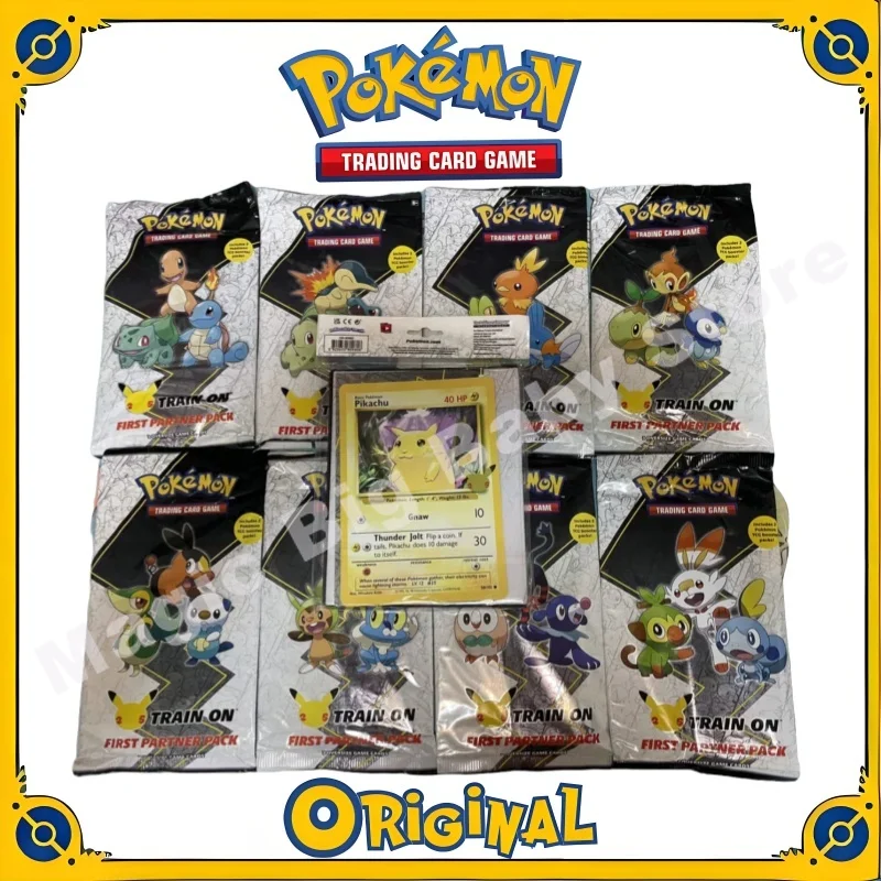 

Подлинная оригинальная карта Pokemon PTCG, 25-летие США. Edition Treasure Big Card Специальная упаковка 8 стилей