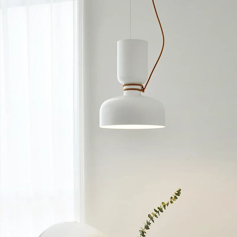 

Nordic Creative Art Chandeliers Restaurant Bedroom E27 Pendant Lamp Dining Table Light Forged Iron Lampshade LED Indoor Lighting