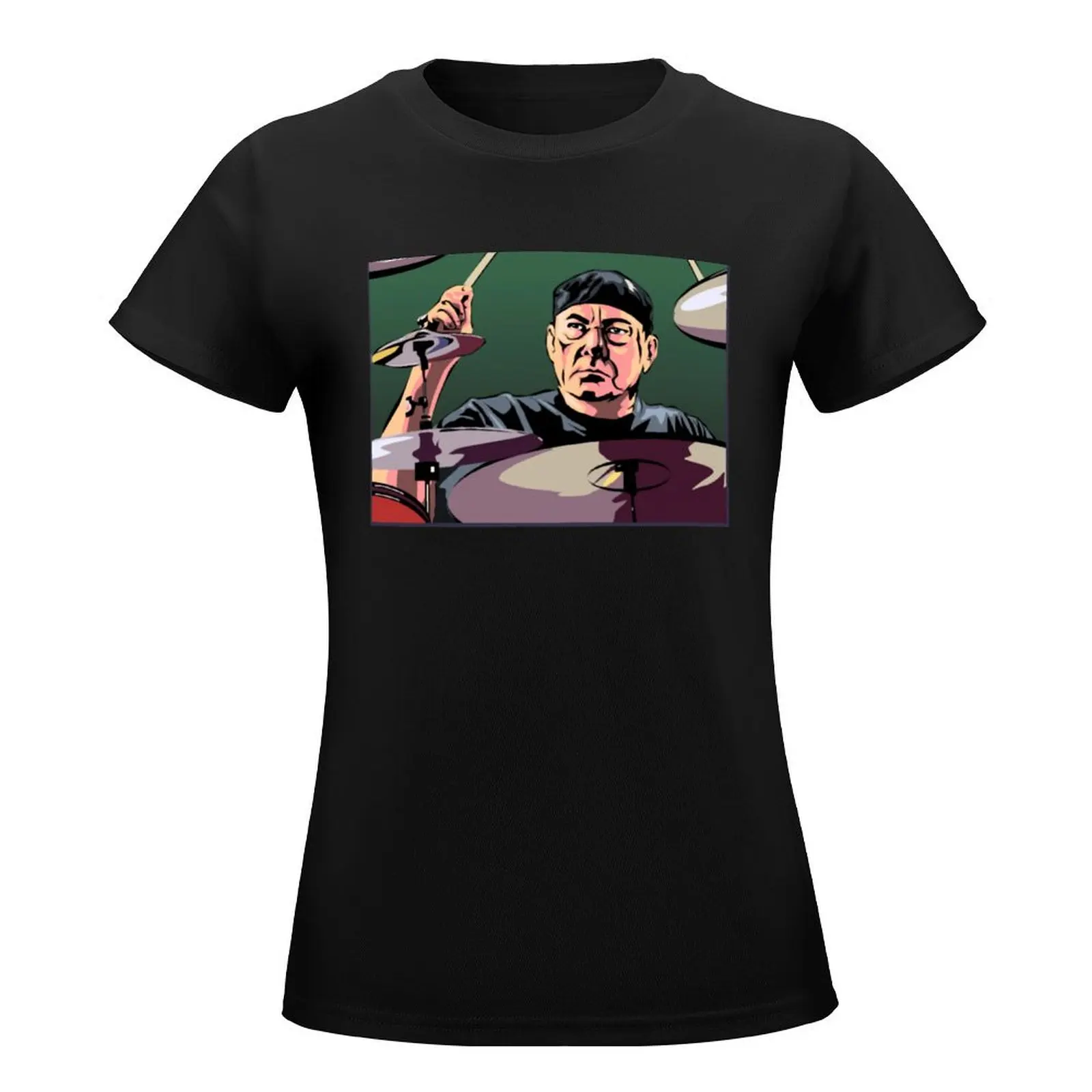 Neil Peart Rush Rock Band Drummer T-Shirt cute tops blanks new edition anime clothes t-shirt dress for Women sexy