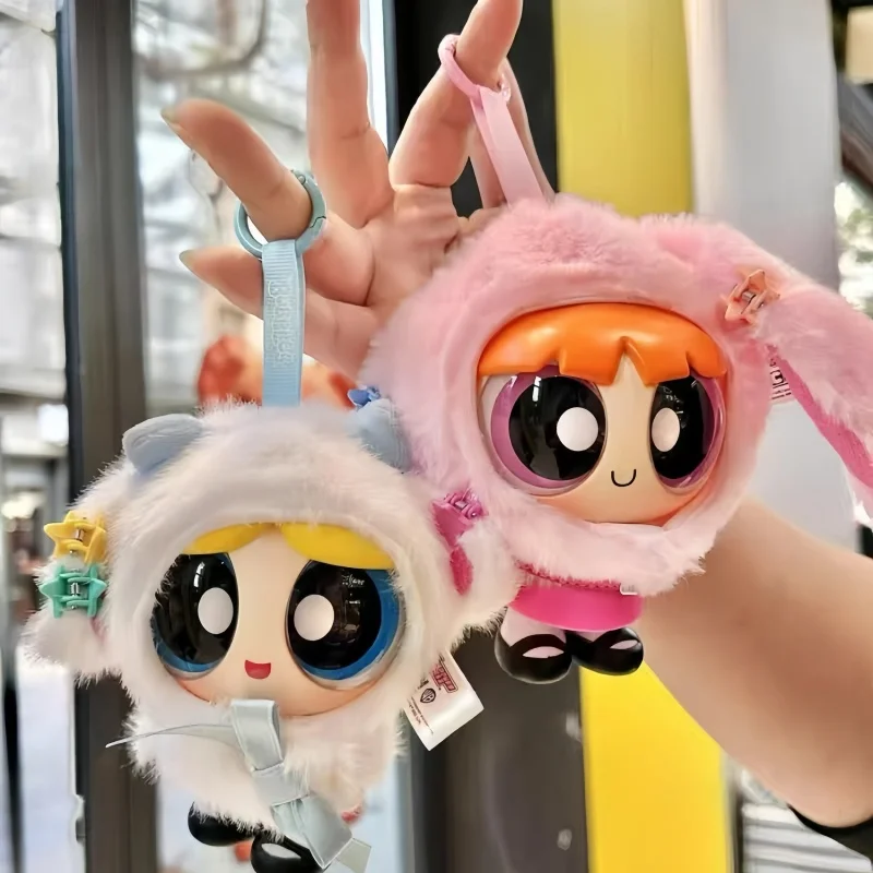 The Powerpuff Girls Cloak Doll Serie Blind Box Change Clothe Plush Pendant Doll Cartoon Animation Periphery Customize Decoration