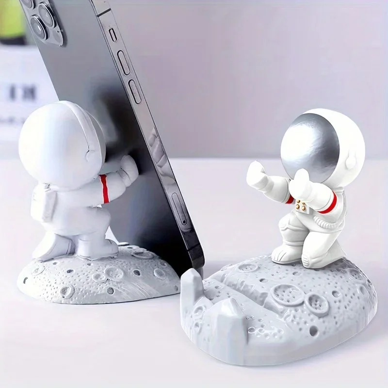 

2pcs Creative Cute Astronaut Mobile Phone Holder, Home Office Tablet Cartoon Holder, Cartoon Lazy Mobile Phone Holder