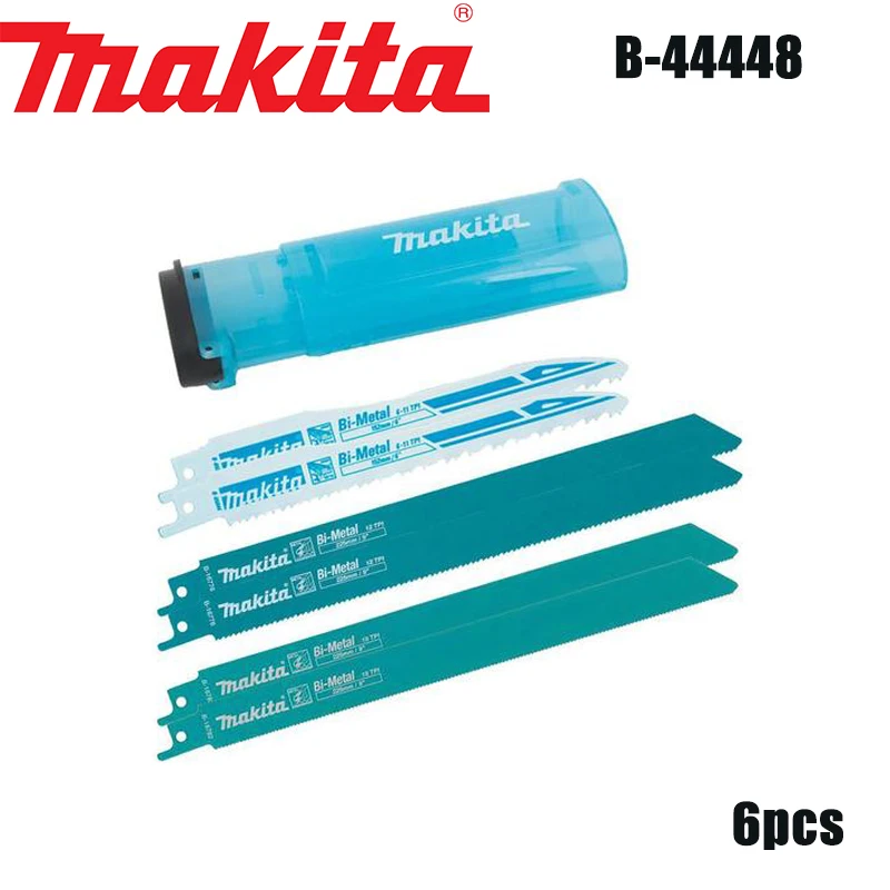 Makita B-44448 Reciprocating Saw Blade Cutting Saber Saw Blade Matched with Metal Wood Cutting Saw Blade Six Pieces