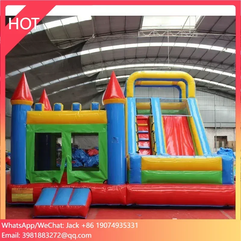 

Custom PVC Large Outdoor Inflatable Bouncer Bouncy Castle with Slide Accessory Blower for Park Jumper Bounce House