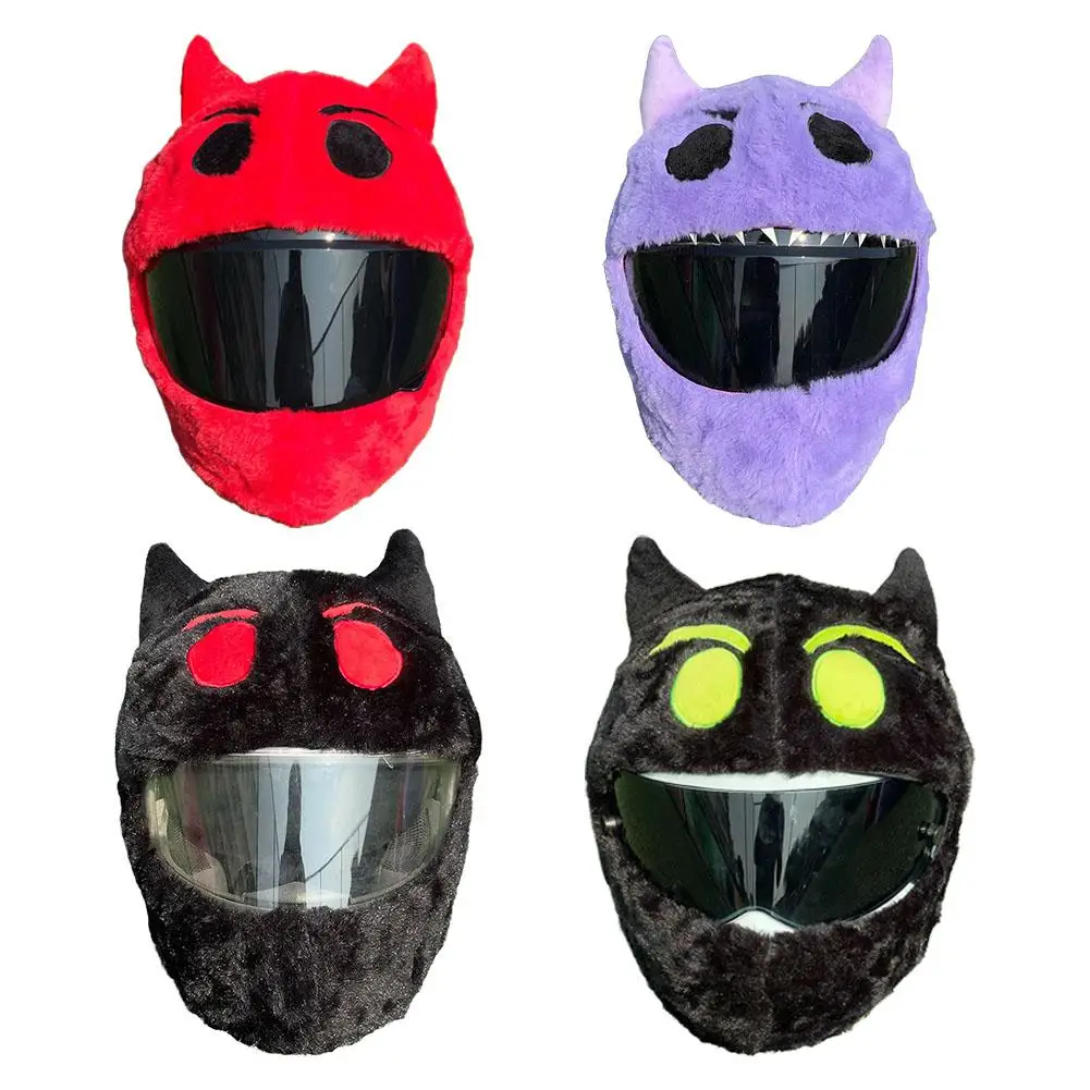 

Motorcycle Plush Helmet Cover Cartoon Animal Helmet Helmet Funny Cover Accessories Motorcycle Fabric Cover Protection P3Y9