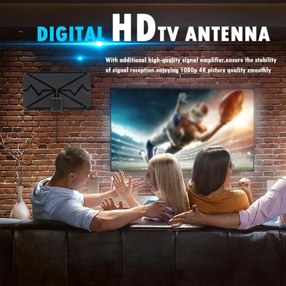 Antena de TV Digital 4K HD, 1500 millas de rango de amplificador de señal, para interior, para ABC, CBS, NBC, PBC, Fox, nueva