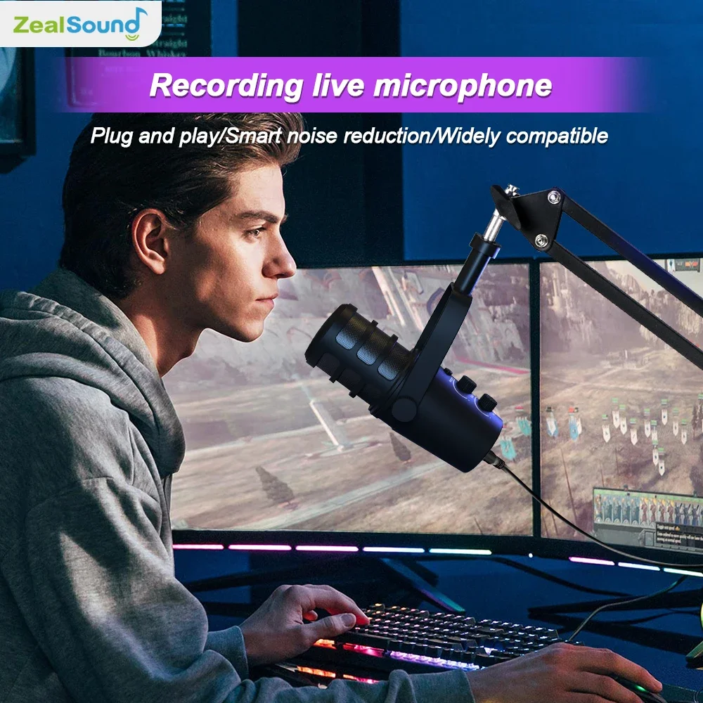 

Haomuren Professional Dynamic Microphone,USB XLR Podcast PC Microphone for Recording Streaming Gaming Vocals Laptop Desktop MU7