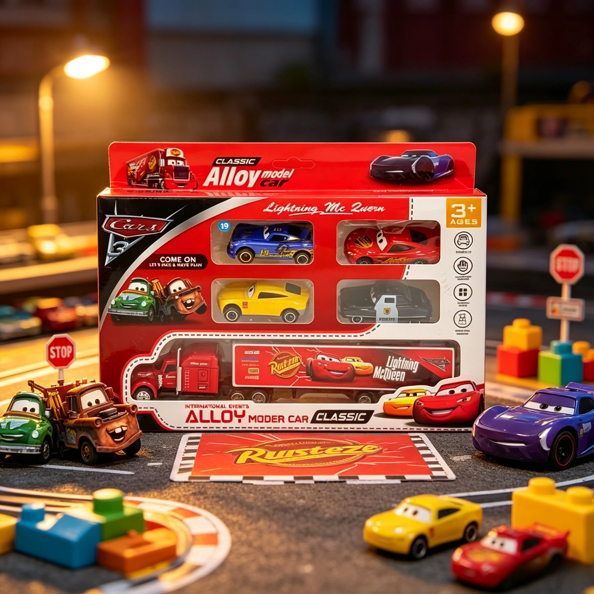2026 Alloy Container Truck Model Toy, Diecast Transport Trailer Vehicle, Kids Racing Car Collection Gift for Boys Age