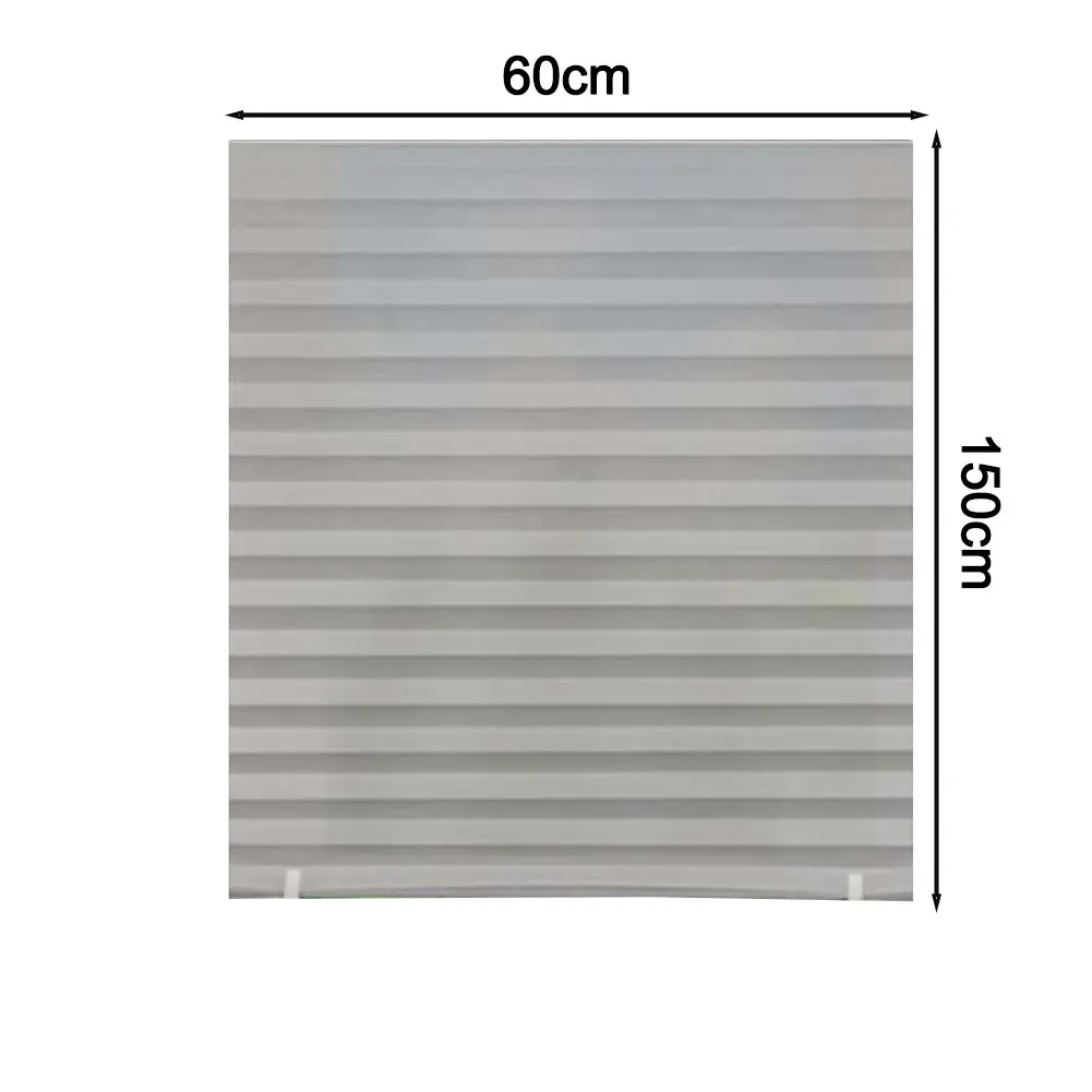 Non Woven Fabric Grey Cordless Pleated Shades Light Blocking Temporary Window Cover Peel And For Apartment Rental Office U
