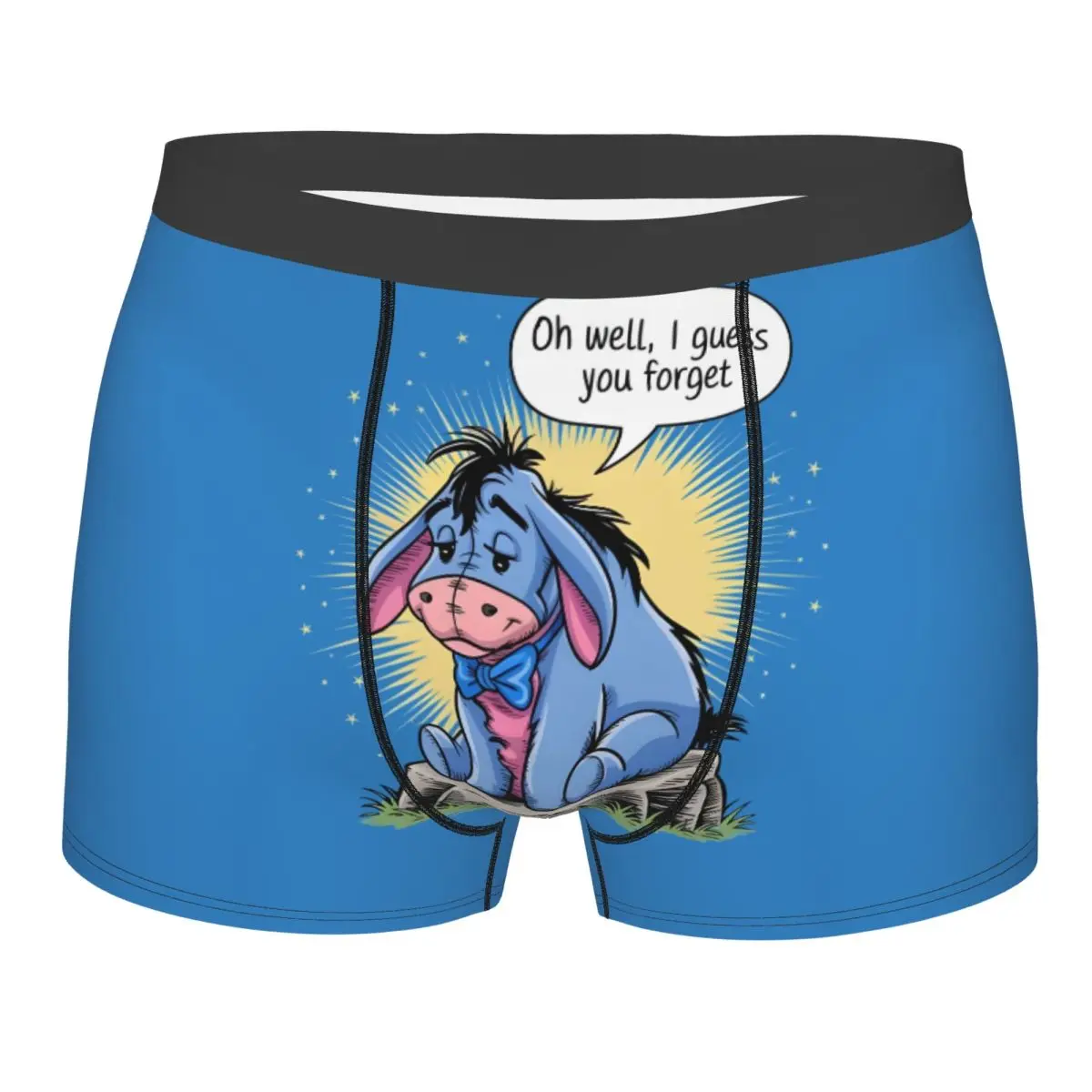 

Custom Winnie The Pooh Eeyore Underwear Men Breathable Boxer Briefs Shorts Panties Soft Underpants For Homme