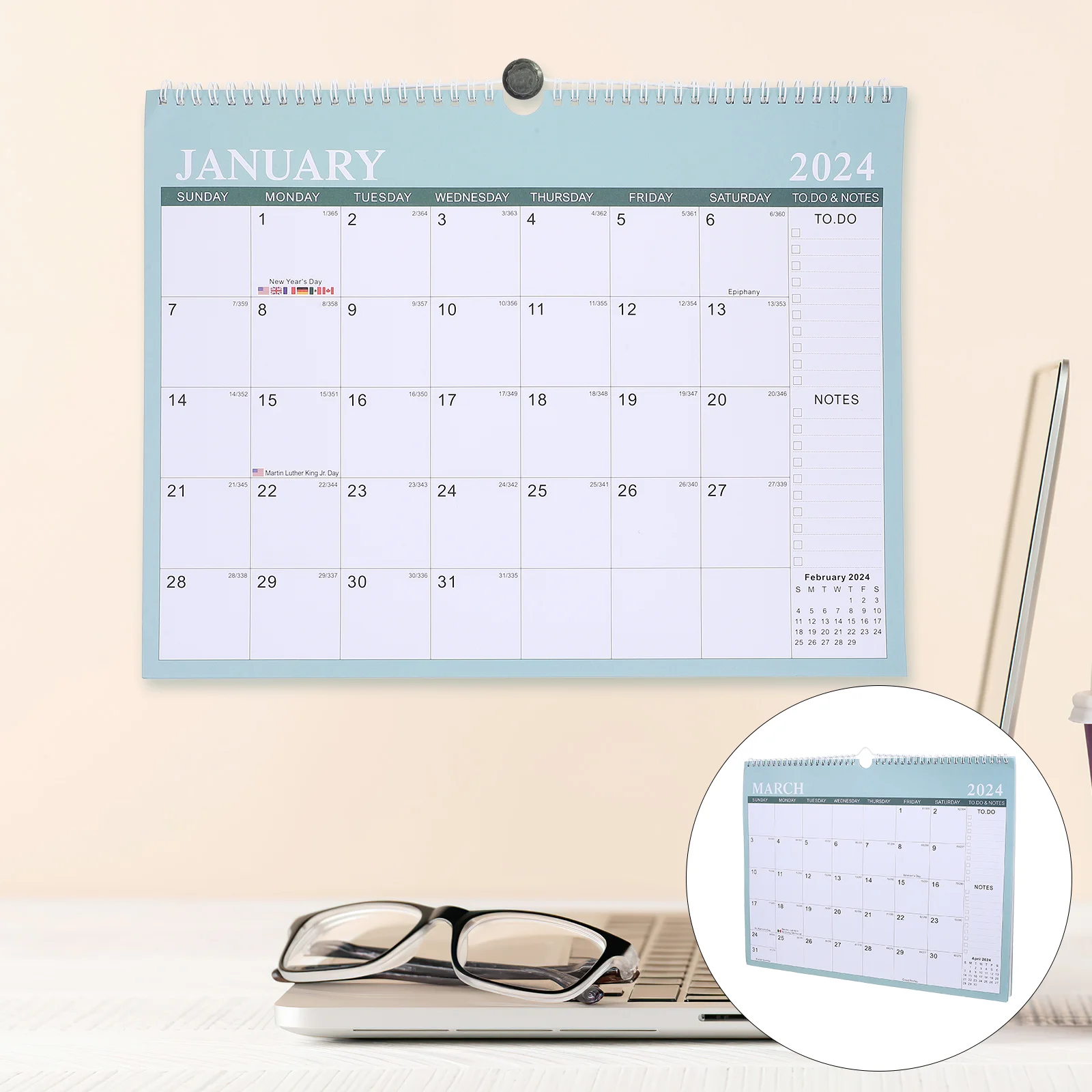 

Monthly Hanging Calendar Count Down Calendar English Daily Calendar Wall Calendar