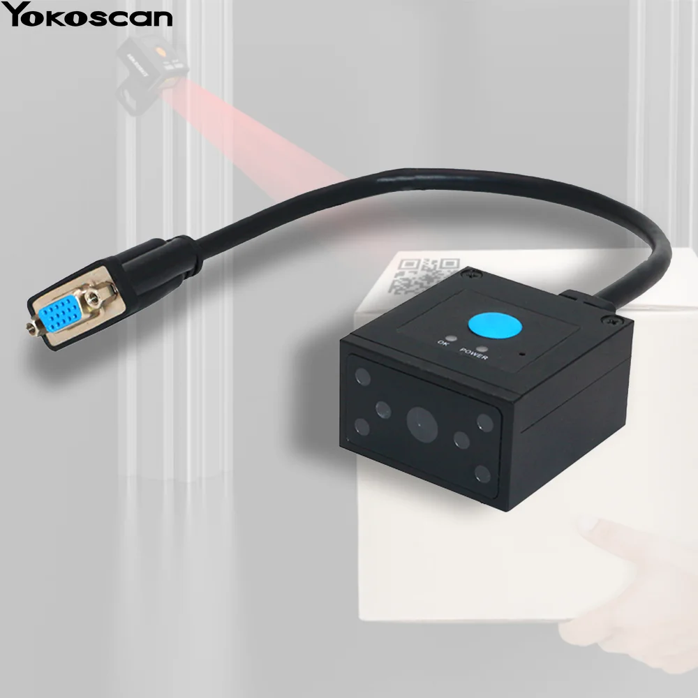 China Manufacturers' Industrial QR Code Scanners Rugged Dustproof Ethernet USB Barcode Reader RS232 Wired Fixed Mount Stock