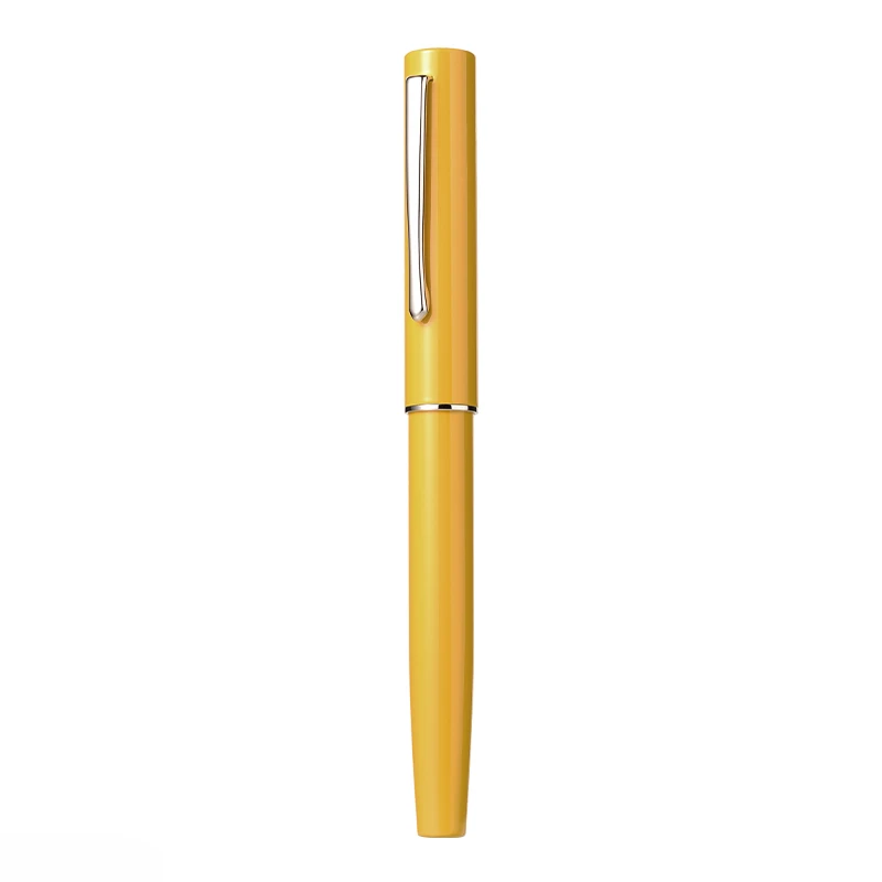 Hongdian Metal Fountain Pen Yellow Black Colors EF/F 0.38/0.5mm Nib Ink Pen School Supplies Stationery Office Student Gifts