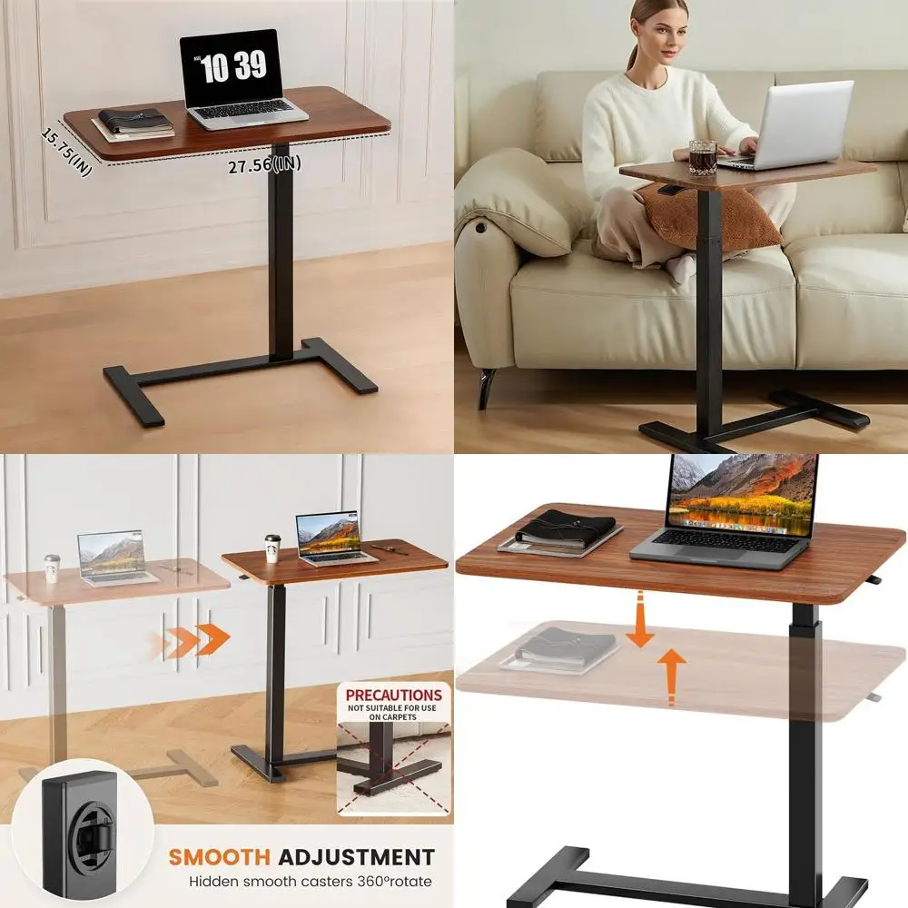 

Стол «Орехово-коричневый» с регулируемыми колесами, стол для ноутбука, 27,6 Вт x 15,7D