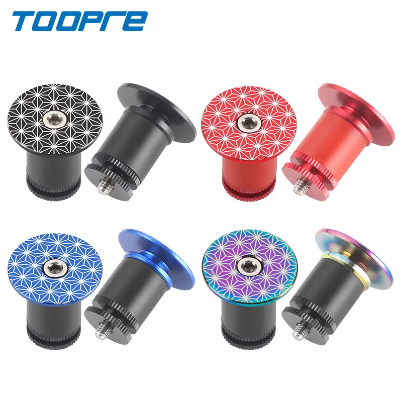 1 pair MTB Bicycle Aluminium Alloy Expanding Handlebar Plug Bar Ends Adjustable Locking EndCap Road Bicycle Handlebar End Caps