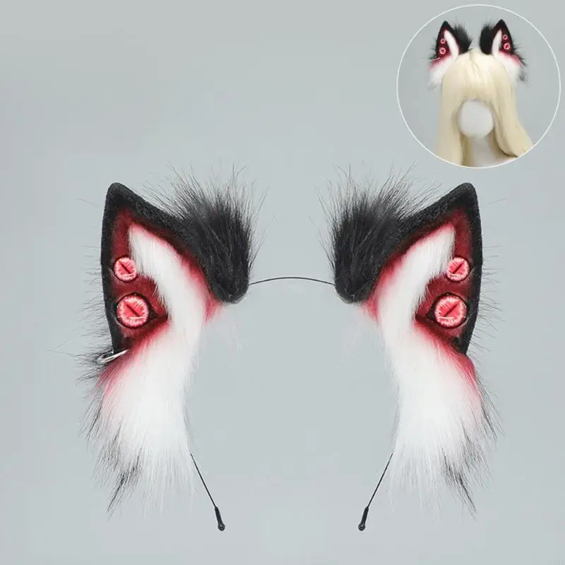 

Дьявол Cthulhu ушей костюм головной уход с изгибным плюшевым ухом для энтузиастов ролевой игры и события Хэллоуина H7EF