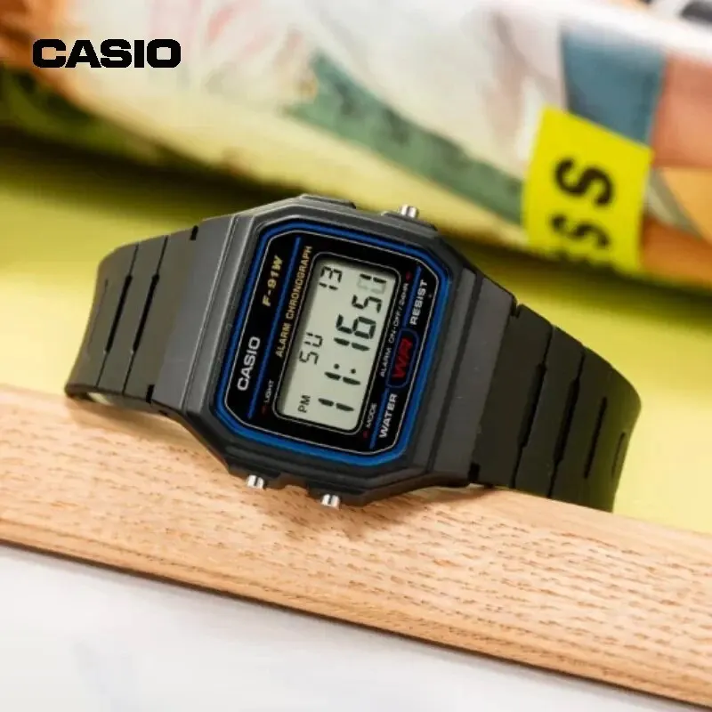 Casio F-91WM Men Women Small Square Electric Watch Moda Outdoor Sports Student Watch Display Digital LED Light Stopwatch