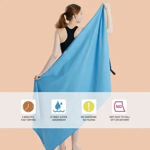 Microfiber Quick Dry Sports Khăn, khăn bãi biển, chống cát, mềm, nhẹ, phù hợp để bơi, yoga, phòng tập thể dục, du lịch 8 Khăn phòng tập thể dục bán hàng chính - №4
