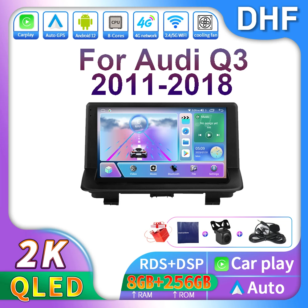 

DHF 9" Android 13 Car Radio For Audi Q3 2013 - 2018 Multimedia Video Player Navigation GPS Auto Stereo 4G WIFI Autoradio CarPlay