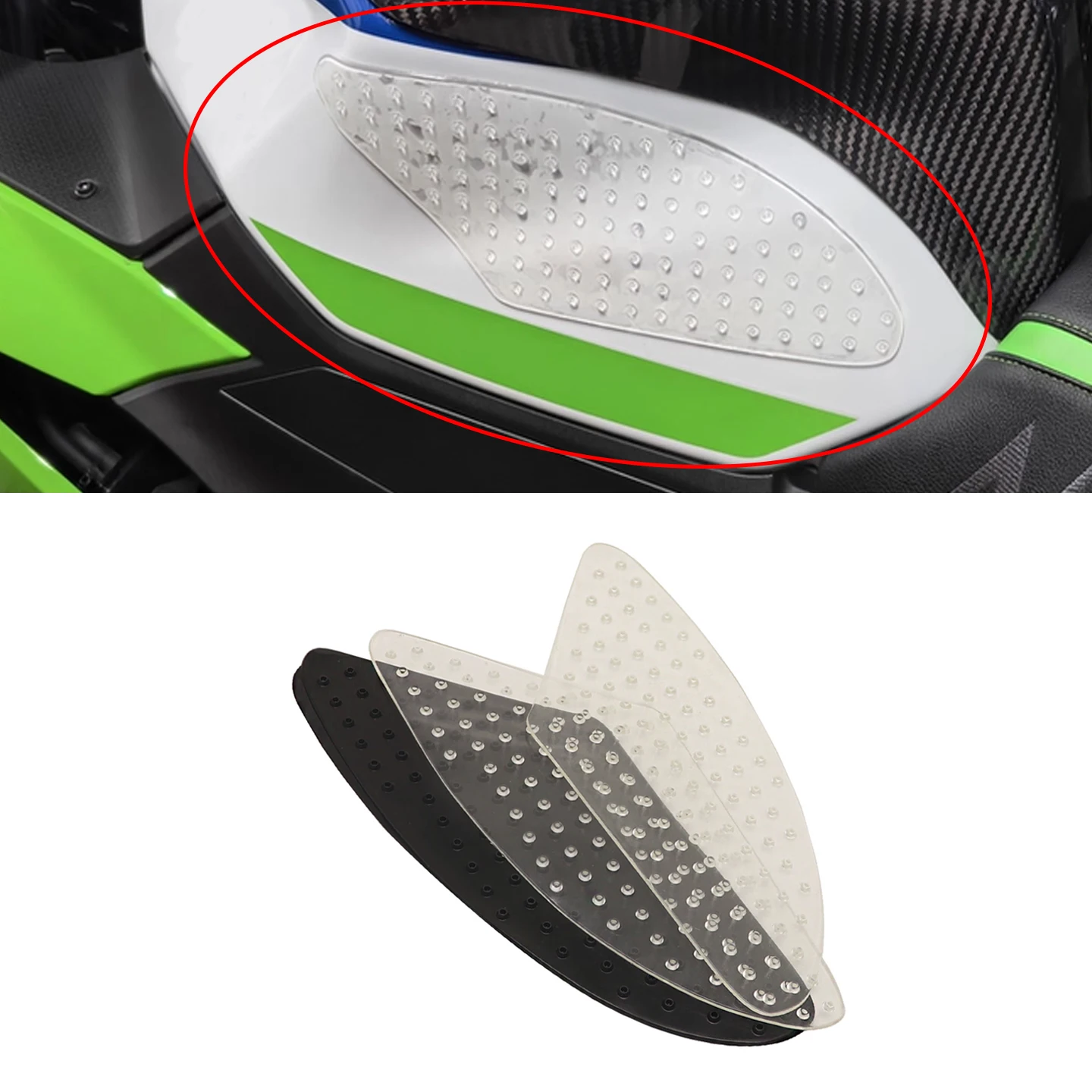

For KAWASAKI ZX4R ZX4RR ZX6R ZX10R ZX10RR Traction Tank Pads Anti Slip Stickers Knee Protector Tank Pad Motorcycle Accessiores