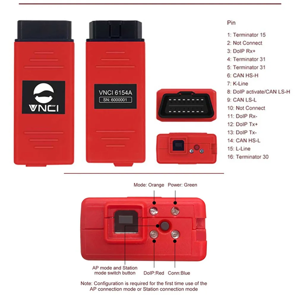 2023 VNCI 6154A V9.0 V11support CAN FD and DoIP Protocol Original Driver Cover 6154 DOIP All Models And Function