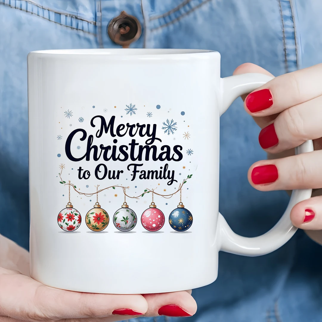 Elegante manuscrito feliz natal cartões de felicitações floco de neve decorações de bola de natal sortido bola de natal presentes fest