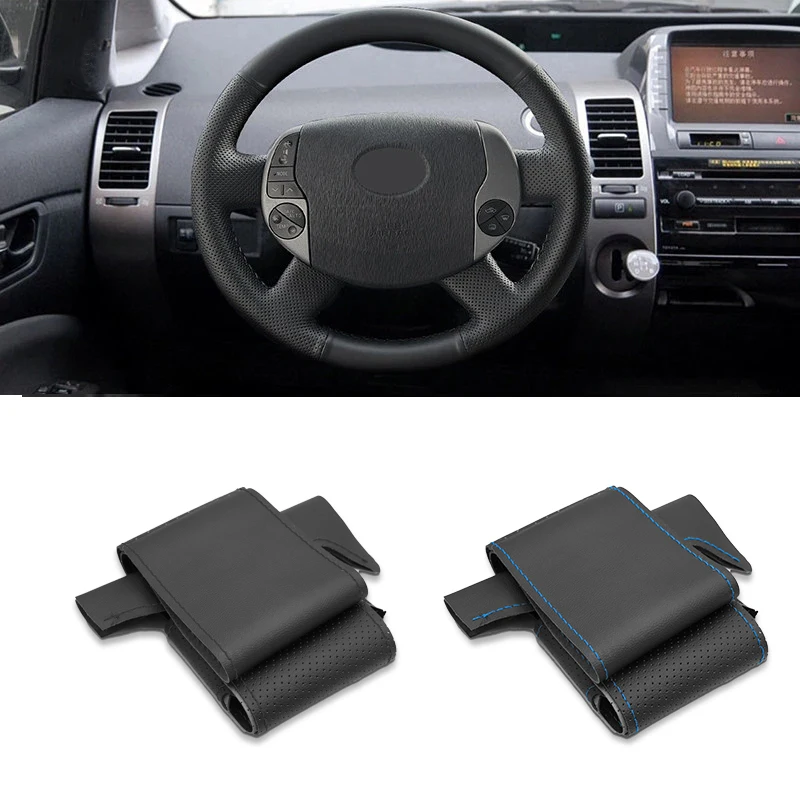 

For Toyota Prius 20 XW20 2004 2005 2006 2007 2008 2009 Perforated Microfiber Leather Car Steering Wheel Cover Hand Braid