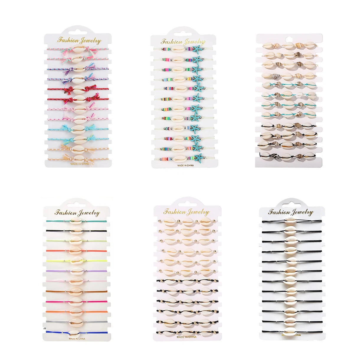 Hot Selling Summer Beach Sea Conch Shell Hand-woven Bracelet   Couples Hand Rope A Variety Of Styles To Choose From