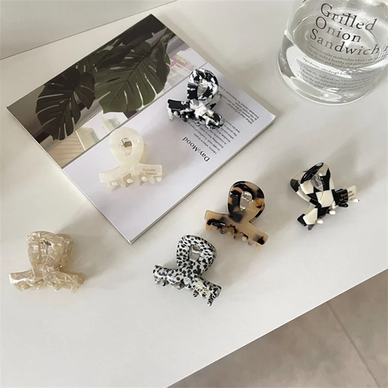 1PC Acetat Scratch Clip Kleine Halbe Krawatte Haar Clip Frauen Haar Volumen Weniger Erweiterte Gefühl Shark Clip Hinterkopf haarnadel – Detail 15