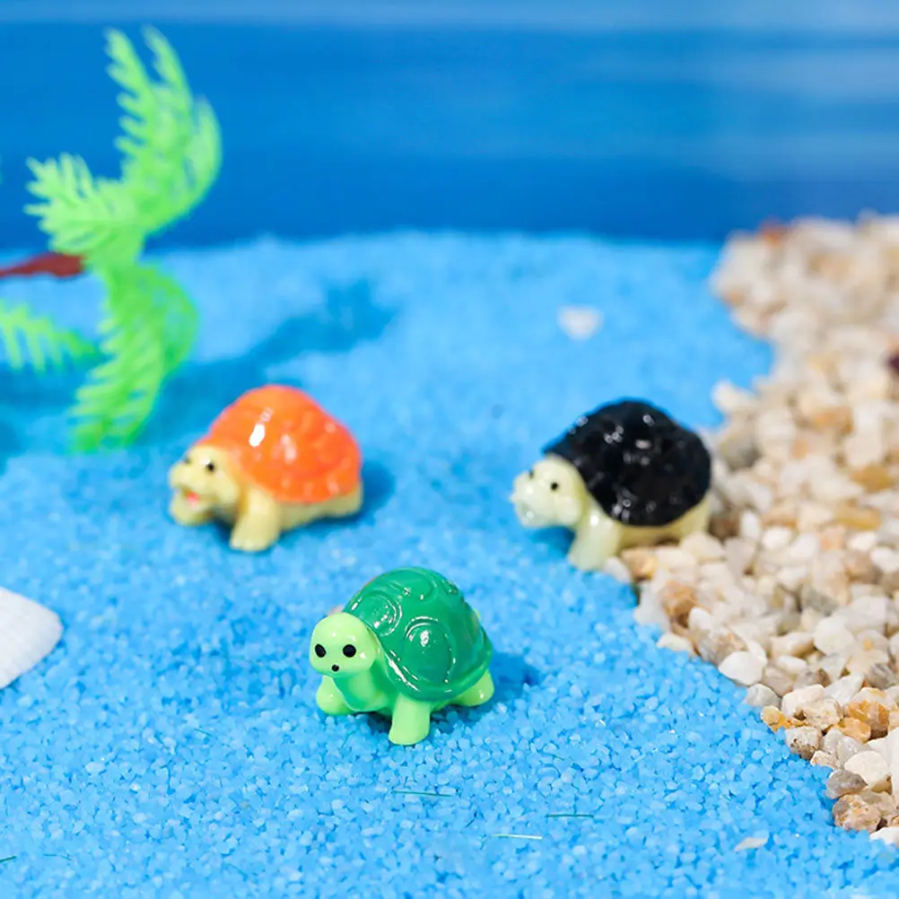 12Pcs Small Turtle Decorations Micro Landscape Resin Tortoise Ornaments Miniature Garden Plant Bonsai Decor Accessories