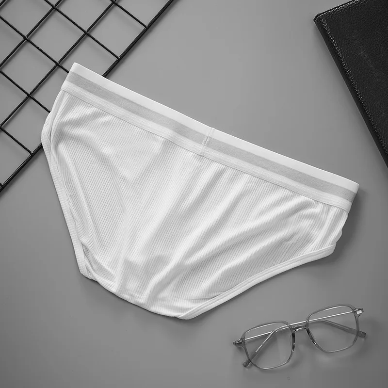 GTOPX MAN Men\'s Briefs Low Waist Summer U Convex Pouch Underwear Fashion Thin Threaded Panties Lingerie Underpants Tanga Slip