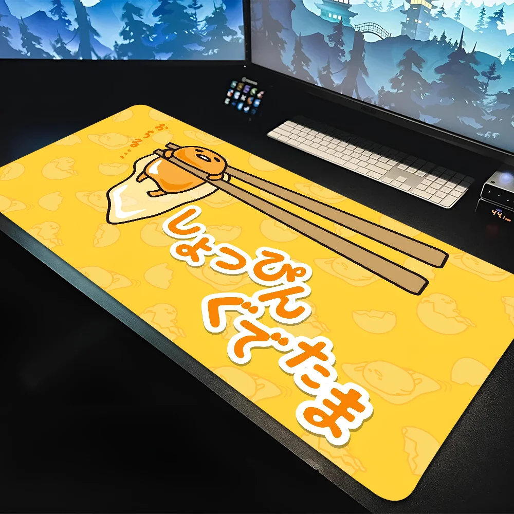 Yellow Cartoon G-Gudetama Mousepad Large Gaming Mouse Pad LockEdge Thickened Computer Keyboard Table Desk Mat