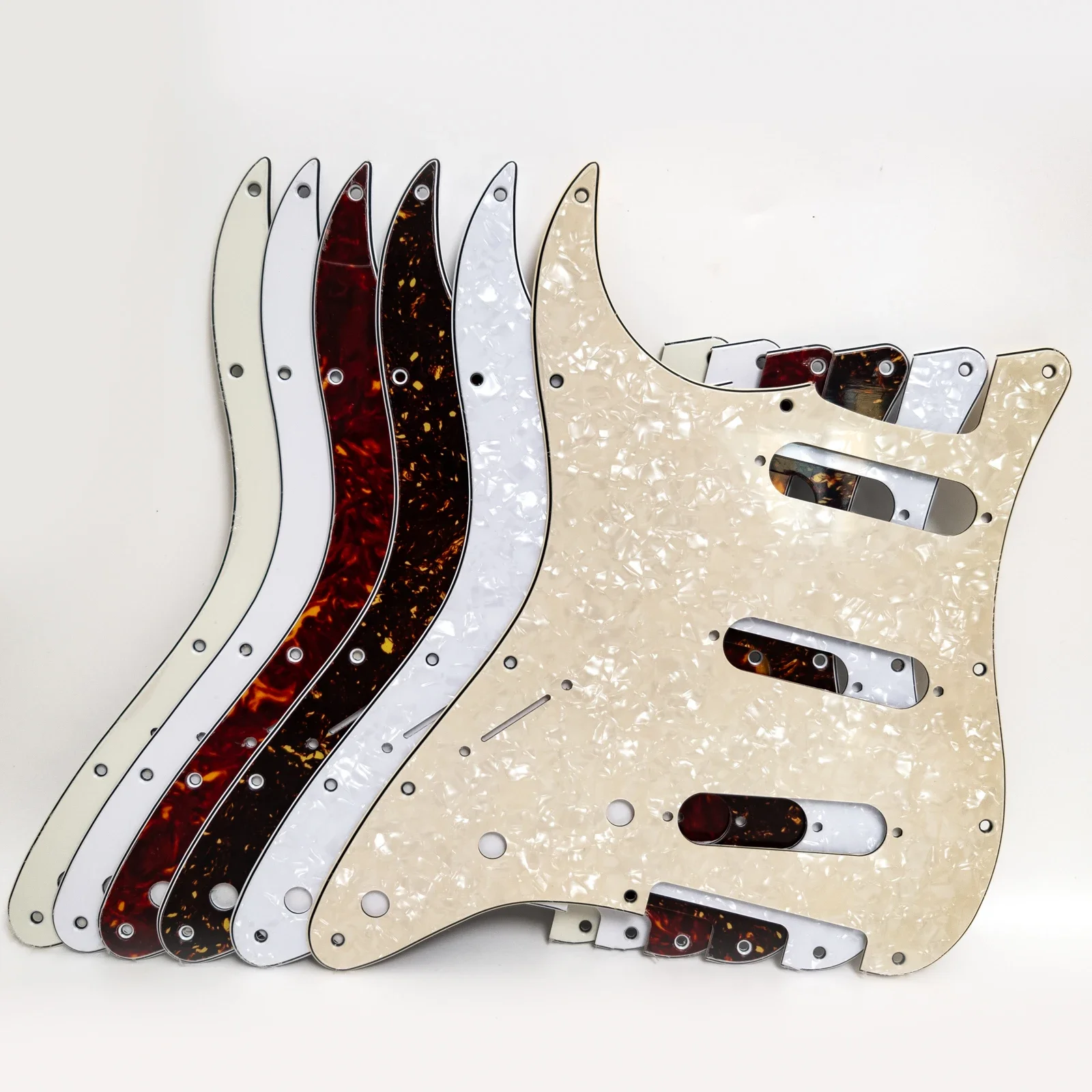 

Left-Handed SSS Pickguard For ST Electric Guitar, 11 Hole Scratch Plate Replacement with Screws, Fits ST Style