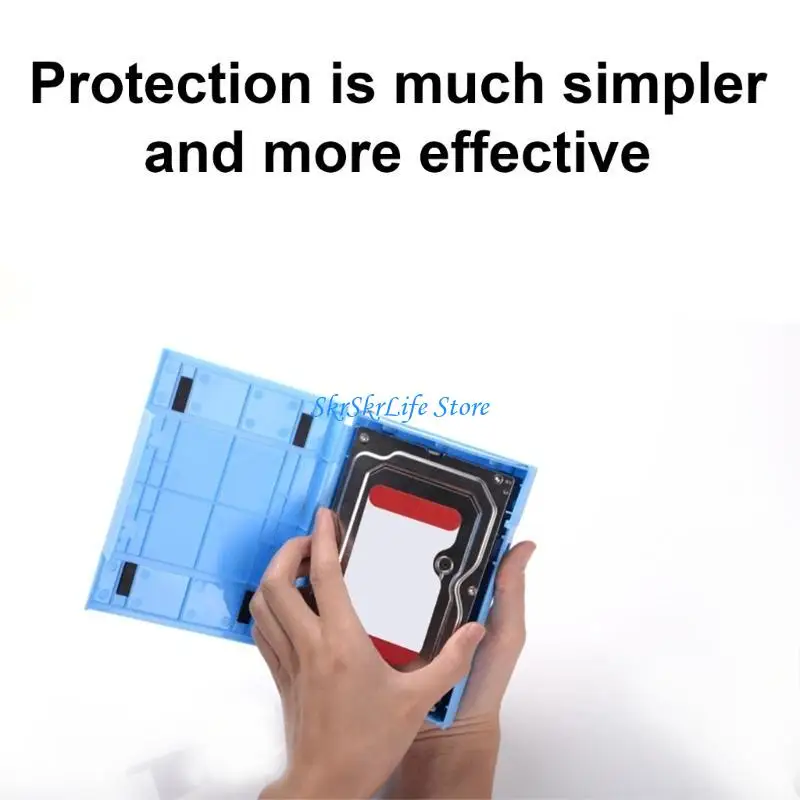 E65E 3.5inch Hard Drive Case Antistatic Shockproof Dustproof Storage Protective Box